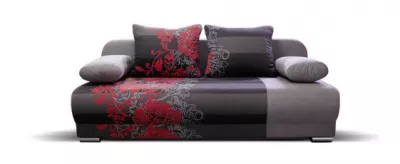 Rozkladacia pohovka VERONA sivo-červená