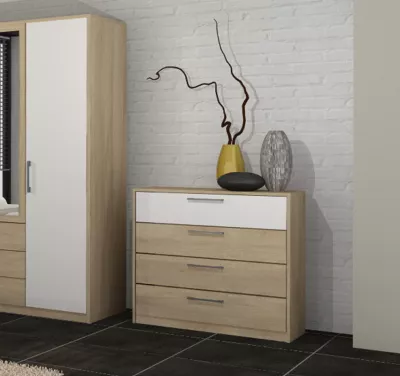 Byvajsnami SK, EMILY 4S, dub sonoma/biela