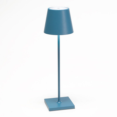 Ailati Stolná LED lampa Poldina s batériou prenosná modrá