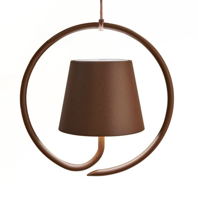 Ailati Závesná LED lampa Poldina napájaná batériou, hnedá
