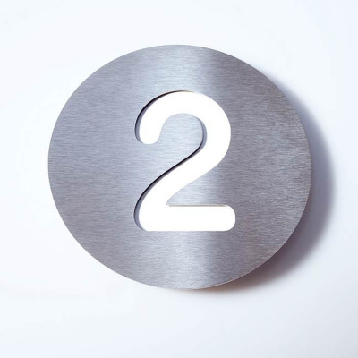 Absolut/ Radius Číslo domu Round z ušľachtilej ocele – 2