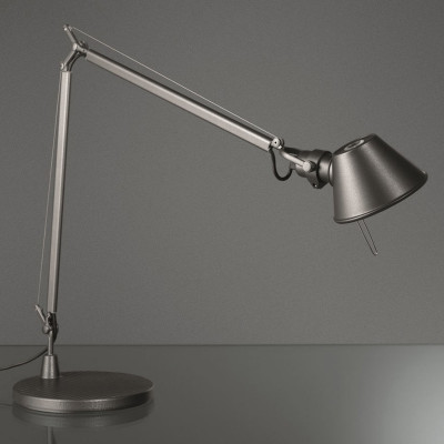 Artemide Stolná LED lampa Artemide Tolomeo Midi 3000K sivá