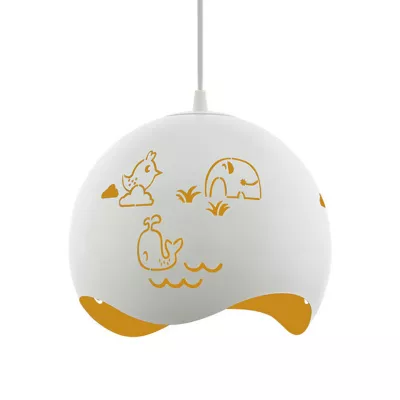 EGLO Závesná lampa Laurina perforovanie žlto-biele