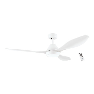 EGLO Stropný ventilátor Nevis LED žiarovka, biely matný