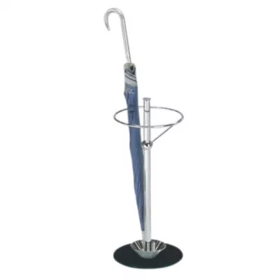 TEMPO KONDELA Oldo stojan na dáždniky chróm / čierna