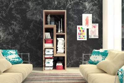 MEBLOCROSS Top univerzálny regál sonoma svetlá