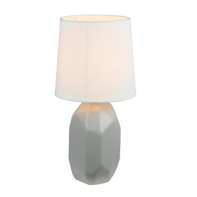 TEMPO KONDELA Qenny Typ 2 stolná lampa sivá / biela