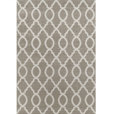 TEMPO KONDELA Desta koberec 160x235 cm svetlosivá / slonovinová