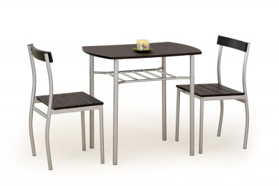 HALMAR Lance 1+2 jedálenský set wenge / oceľ