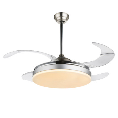 Globo LED stropný ventilátor Cabrera, CCT, nikel matný