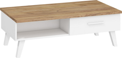 MEBLOCROSS Nordis NOR-07 konferenčný stolík craft zlatý / biela