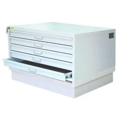 NABBI SM/A1/5 výkresová skrinka s podstavcom svetlosivá