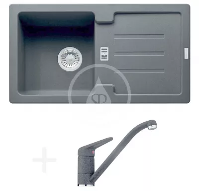 FRANKE FRANKE - Sety Kuchyňský set G89, granitový dřez STG 614-78, onyx + baterie FC 9541, onyx (114.0366.002)