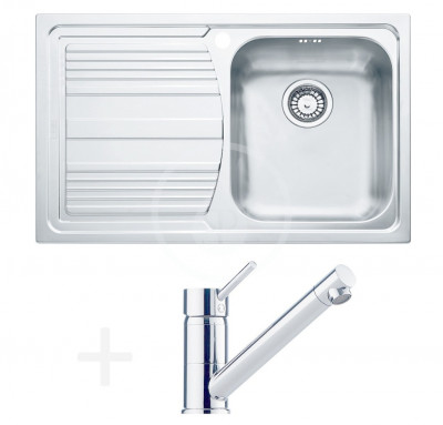 FRANKE FRANKE - Sety Kuchyňský set N54, nerezový dřez LLX 611/7 + baterie FG 7477.031, chrom (101.0366.086)