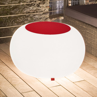 Moree Bubble Outdoor stôl E27 žiarovka, plsť červená
