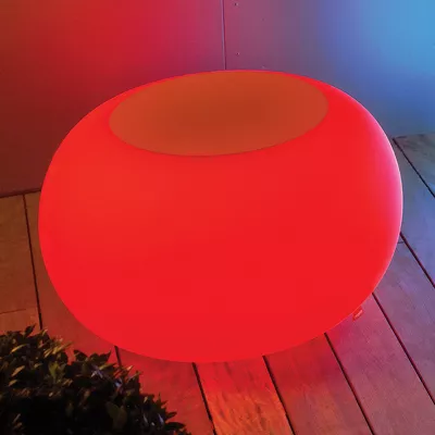 Moree BUBBLE Outdoor LED stôl RGB plstený poťah oranžový