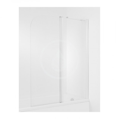 JIKA - Cubito Vanová zástěna dvojdílná,1400x1150 mm, pravá, stříbrná/transparentní sklo (H2574260026681)