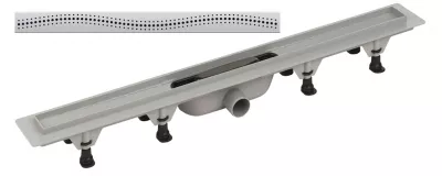 Plast Brno - Sprchový žlab plastový 655 mm s roštem design-2 (kout min.700mm) SZE2650 (SZE2650)