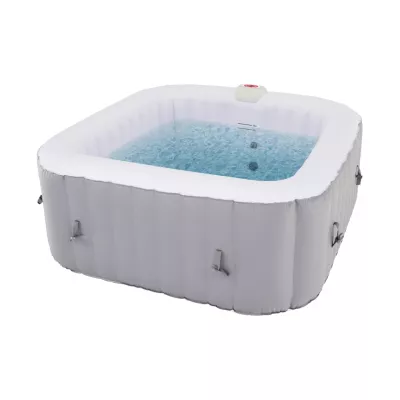 Nafukovacia vírivka, sivá/biela, 2-4 os, 800 l, KAMINO TYP 3