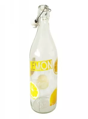 Mäser Sklenená fľaša s clip uzáverom Lemon, 1 l