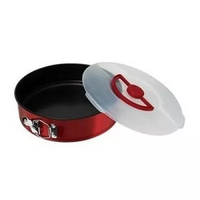 Berlinger Haus Forma na tortu s plastovým vekom Burgundy Metallic Line, 26 cm