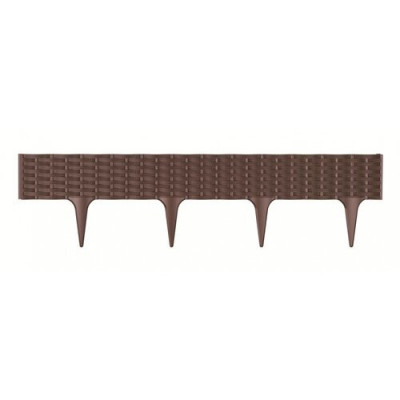 Prosperplast Trávny lem Rattan hnedá, 390 cm