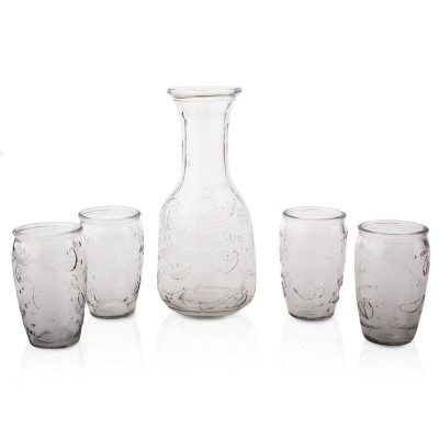 Sada 4 pohárov s karafou 1100 ml