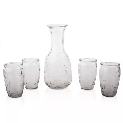 Sada 4 pohárov s karafou 1100 ml