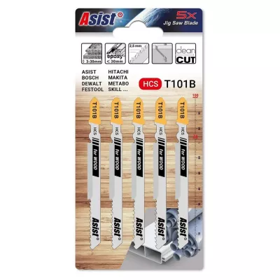Asist 05-5105 pílové listy k priamočiarej píle na drevo a plast, 5 ks