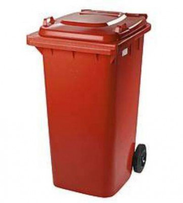 Popolnica 120 l, červená