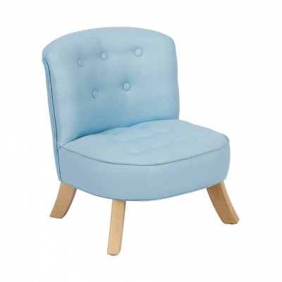 ArtSB Kresielko Eco Linen - Blue Prevedenie: Kreslo s hnedými 17 cm nohami