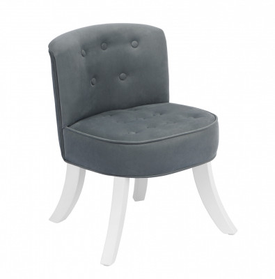 ArtSB Kresielko Royal Velvet - Grey Prevedenie: Kreslo s bielymi 25 cm nohami