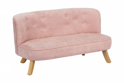 ArtSB Pohovka Royal Velvet - Dusty Pink Prevedenie: Pohovka s hnedými 17 cm nohami