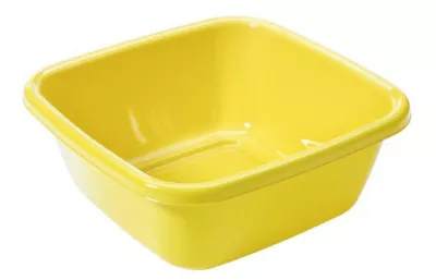 Tontarelli Plastové štvorcové umývadlo TONTARELLI 14l žlté