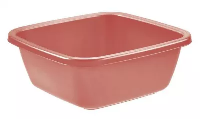 Tontarelli Plastové štvorcové umývadlo TONTARELLI 14l korálovo červené