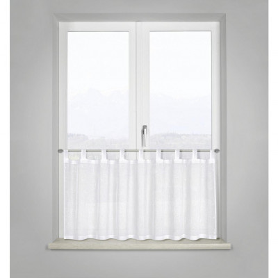 krátka Záclona Fiona, 50/140 Cm, Biela
